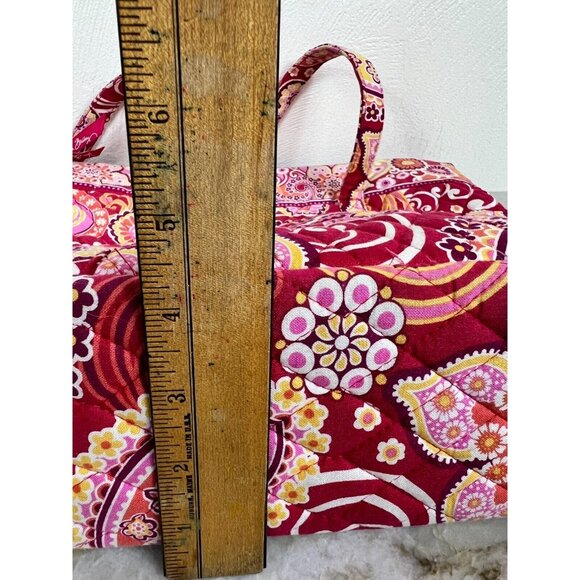 Vera Bradley Pink Floral‎ Paisley Double Handle Tote Back Size 11.5"x14.5"x4.5" - Picture 9 of 9